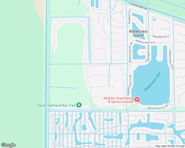 map of restaurants, bars, coffee shops, grocery stores, and more near 12195 Lake Trail Lane in Parkland