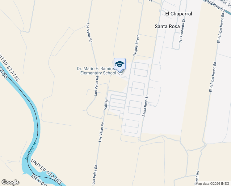 map of restaurants, bars, coffee shops, grocery stores, and more near 1210 Cornerstone Loop in Rio Grande City