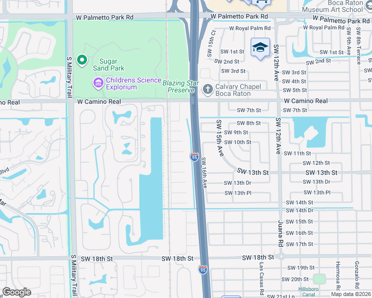 map of restaurants, bars, coffee shops, grocery stores, and more near 1780 Southwest 9th Street in Boca Raton