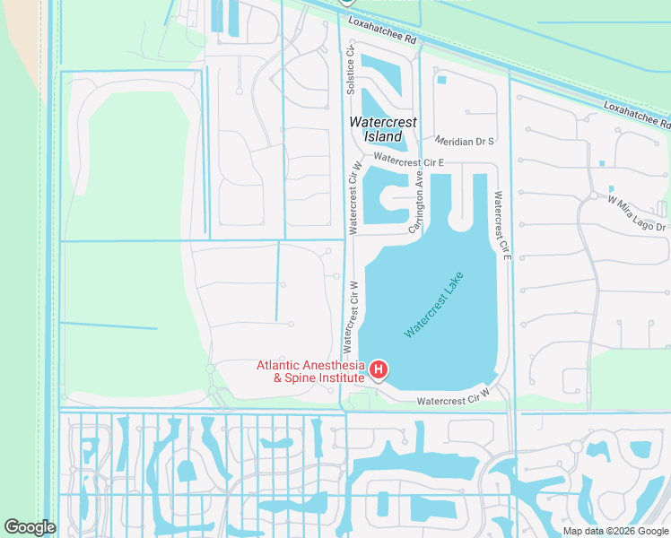 map of restaurants, bars, coffee shops, grocery stores, and more near 8705 Watercrest Circle West in Parkland