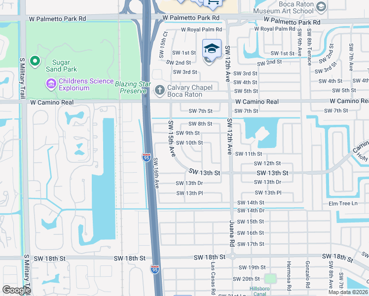 map of restaurants, bars, coffee shops, grocery stores, and more near 1376 Southwest 12th Street in Boca Raton