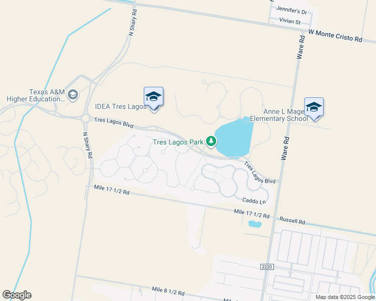 map of restaurants, bars, coffee shops, grocery stores, and more near 5005 Escondido Pass in McAllen