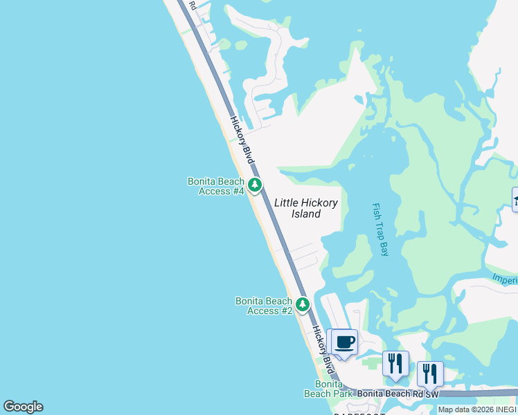map of restaurants, bars, coffee shops, grocery stores, and more near 27350 Hickory Boulevard in Bonita Springs