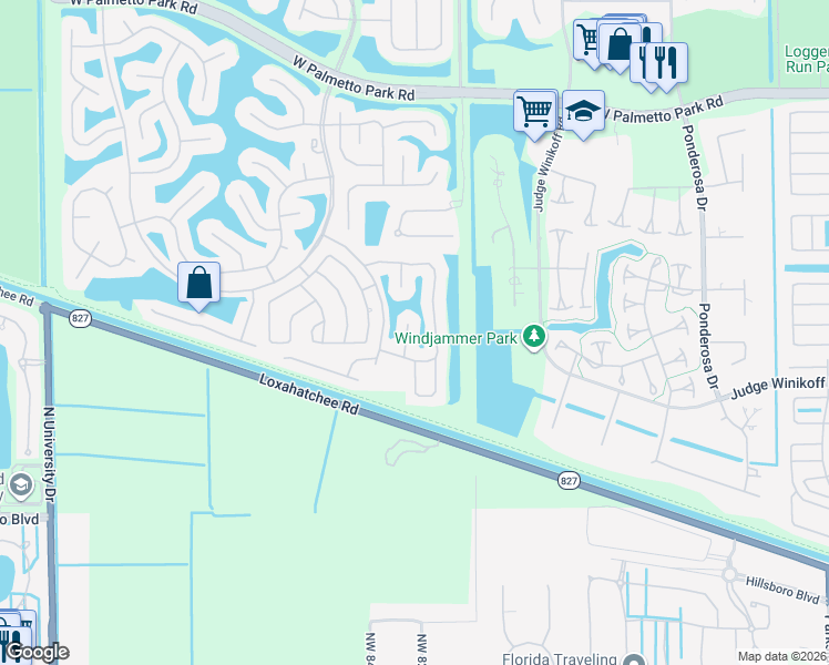 map of restaurants, bars, coffee shops, grocery stores, and more near 22568 Sawfish Terrace in Boca Raton