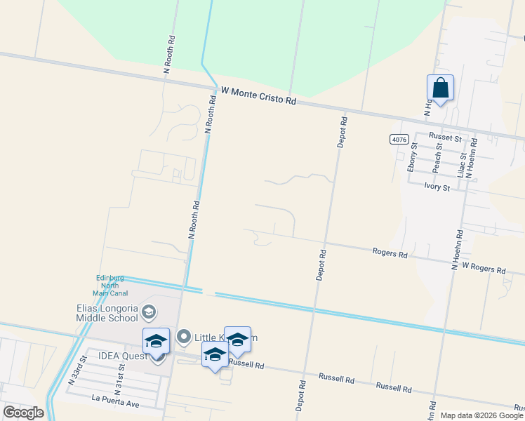 map of restaurants, bars, coffee shops, grocery stores, and more near 2524 Moreno Drive in Edinburg