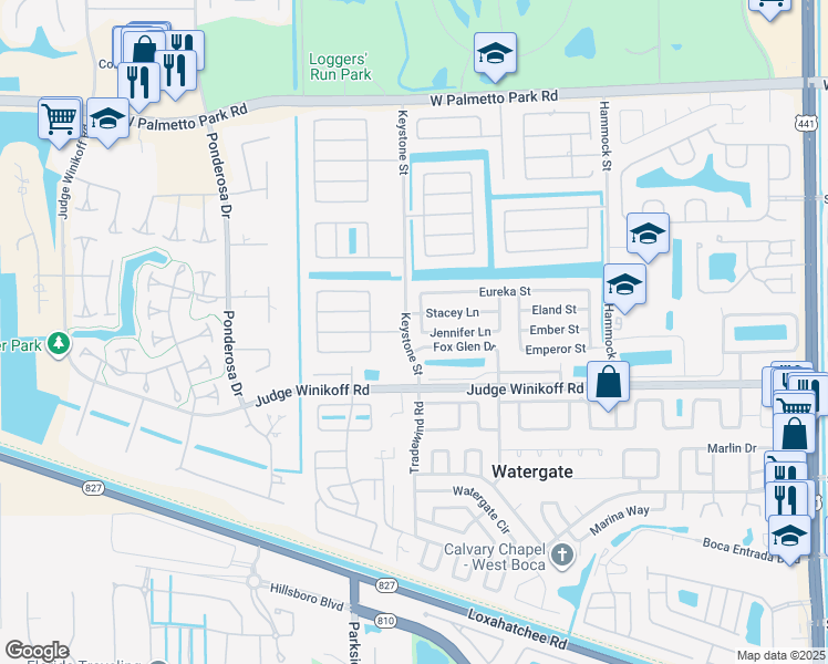 map of restaurants, bars, coffee shops, grocery stores, and more near 10965 Christopher Avenue in Boca Raton