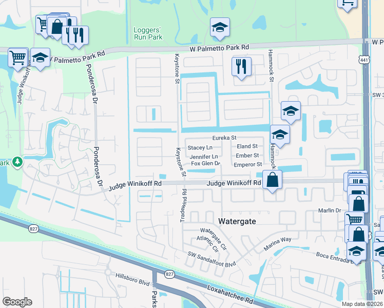map of restaurants, bars, coffee shops, grocery stores, and more near 10965 Christopher Avenue in Boca Raton