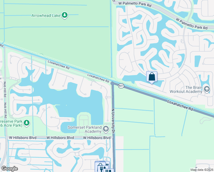 map of restaurants, bars, coffee shops, grocery stores, and more near 11997 Loxahatchee Road in Pompano Beach
