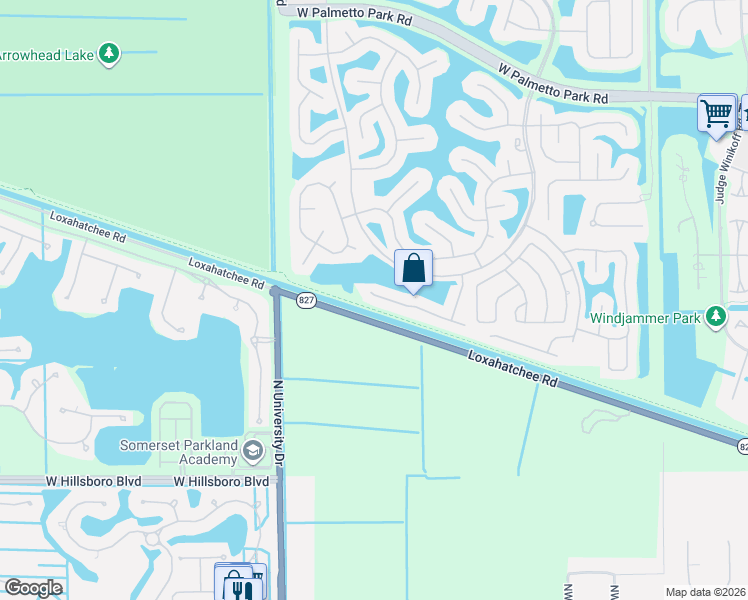 map of restaurants, bars, coffee shops, grocery stores, and more near 12680 Little Palm Lane in Boca Raton