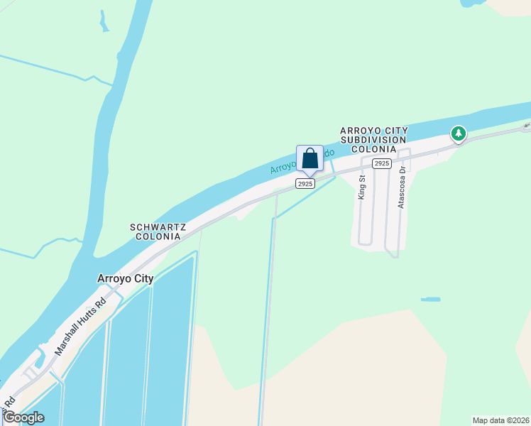 map of restaurants, bars, coffee shops, grocery stores, and more near 36538-36590 Marshall Hutts Road in Rio Hondo