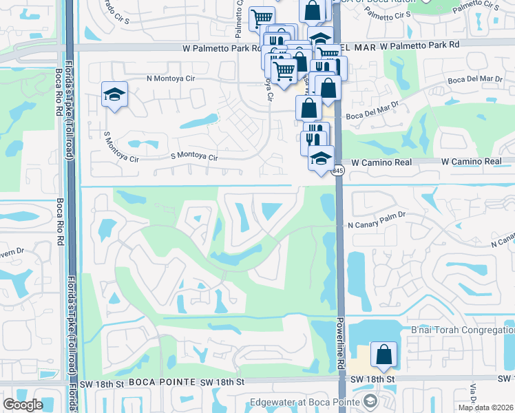 map of restaurants, bars, coffee shops, grocery stores, and more near 22566 Esplanada Drive in Boca Raton
