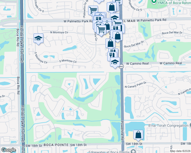 map of restaurants, bars, coffee shops, grocery stores, and more near 22566 Esplanada Drive in Boca Raton