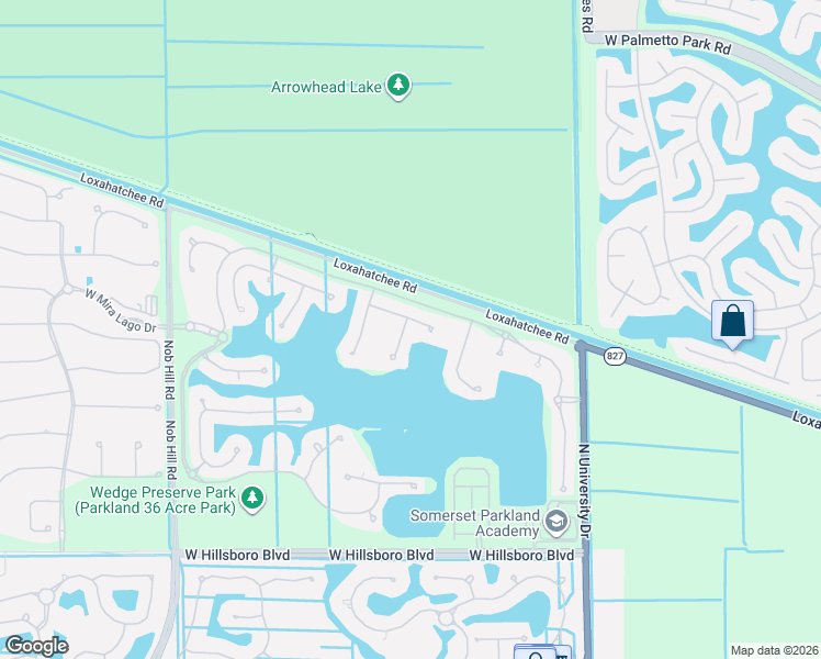 map of restaurants, bars, coffee shops, grocery stores, and more near 9770 Lakeview Lane in Parkland