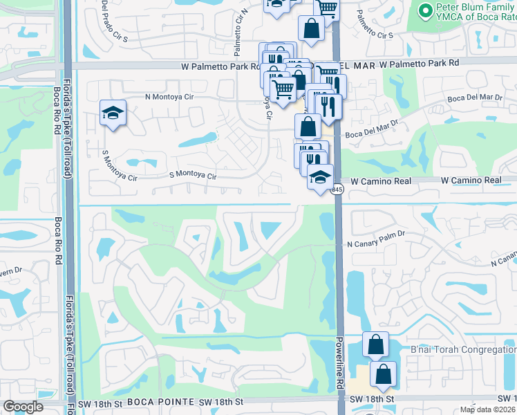 map of restaurants, bars, coffee shops, grocery stores, and more near 22473 Arcadia Court in Boca Raton