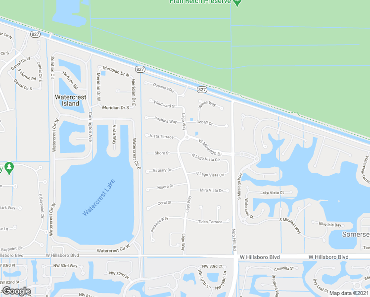 map of restaurants, bars, coffee shops, grocery stores, and more near 10593 North Lago Vista Circle in Parkland