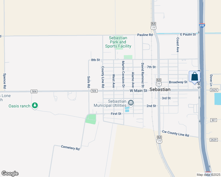 map of restaurants, bars, coffee shops, grocery stores, and more near N West St in Lyford