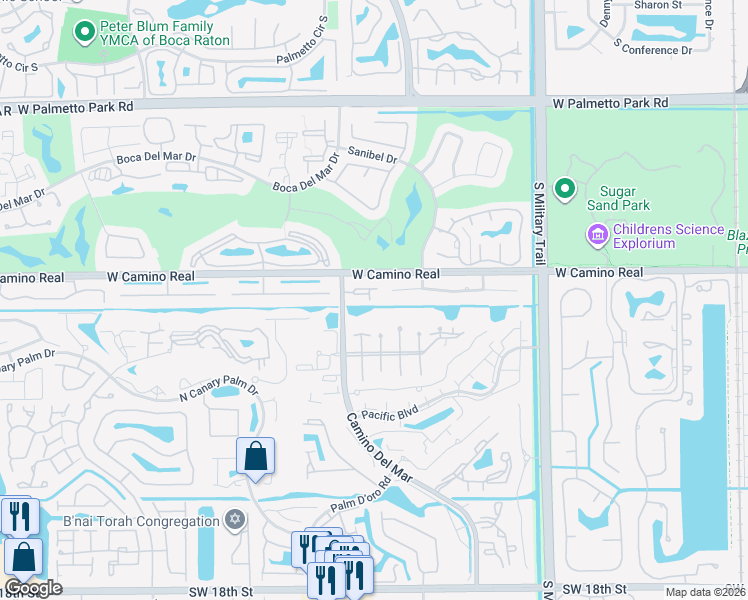 map of restaurants, bars, coffee shops, grocery stores, and more near 5938 Patio Drive in Boca Raton