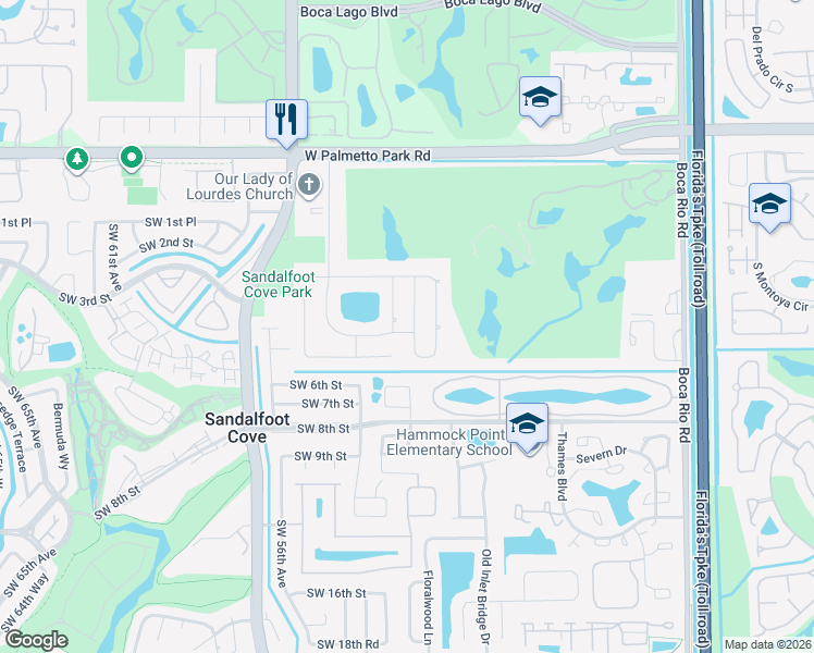 map of restaurants, bars, coffee shops, grocery stores, and more near 22485 Ensenada Way in Boca Raton