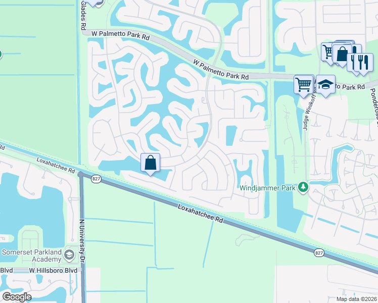 map of restaurants, bars, coffee shops, grocery stores, and more near 22268 Collington Drive in Boca Raton