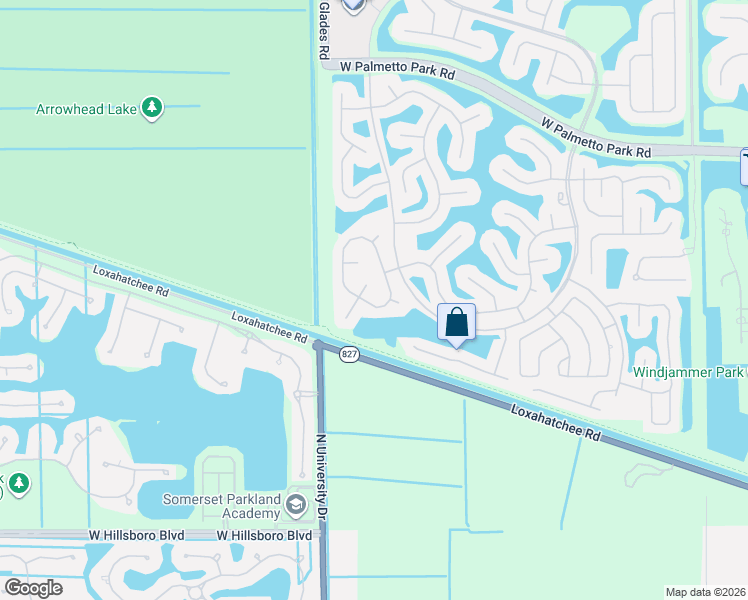 map of restaurants, bars, coffee shops, grocery stores, and more near 22604 Middletown Drive in Boca Raton