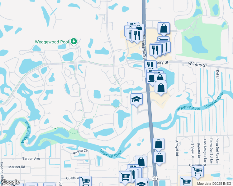 map of restaurants, bars, coffee shops, grocery stores, and more near 3252 Montara Drive in Bonita Springs