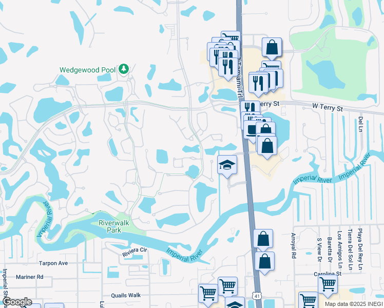 map of restaurants, bars, coffee shops, grocery stores, and more near 3249 Montara Drive in Bonita Springs