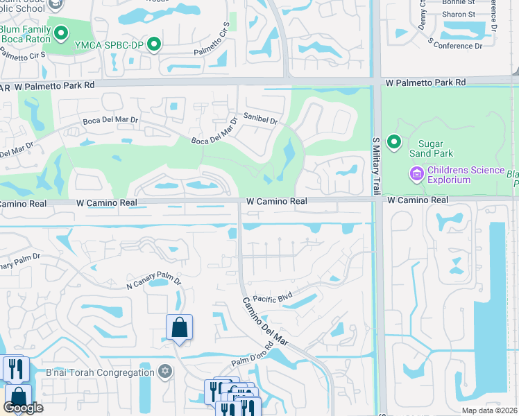 map of restaurants, bars, coffee shops, grocery stores, and more near 5938 Patio Drive in Boca Raton