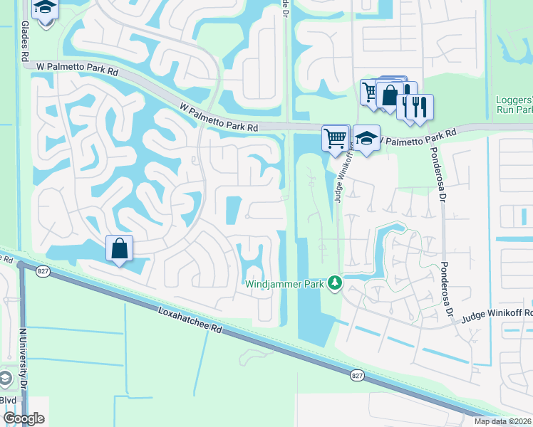 map of restaurants, bars, coffee shops, grocery stores, and more near 12234 Boca Reserve Lane in Boca Raton
