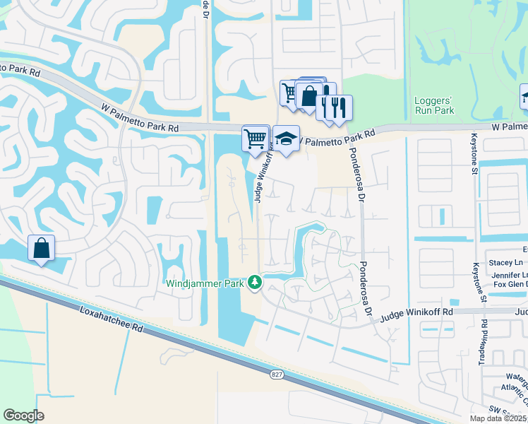 map of restaurants, bars, coffee shops, grocery stores, and more near 22309 Thousand Pines Ln in Boca Raton