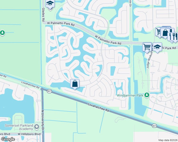 map of restaurants, bars, coffee shops, grocery stores, and more near 22245 Collington Drive in Boca Raton