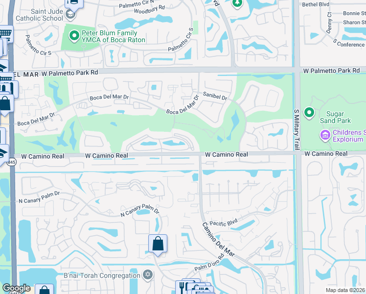 map of restaurants, bars, coffee shops, grocery stores, and more near 6049 Balboa Circle in Boca Raton
