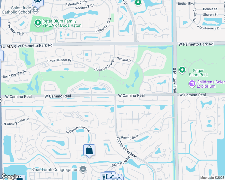 map of restaurants, bars, coffee shops, grocery stores, and more near 6061 Balboa Circle in Boca Raton