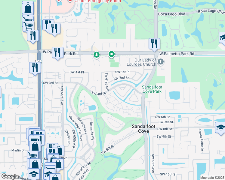 map of restaurants, bars, coffee shops, grocery stores, and more near 22384 Palomita Drive in Boca Raton
