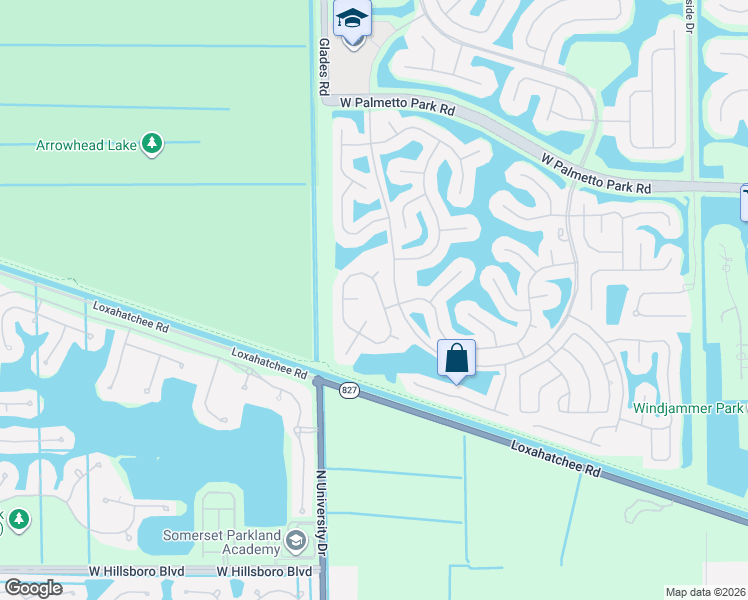 map of restaurants, bars, coffee shops, grocery stores, and more near 22440 Middletown Drive in Boca Raton