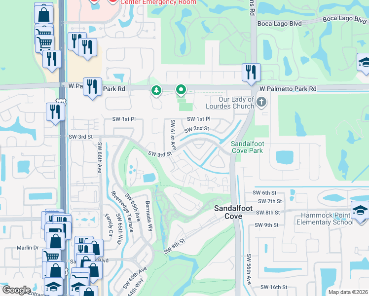 map of restaurants, bars, coffee shops, grocery stores, and more near 22384 Palomita Drive in Boca Raton