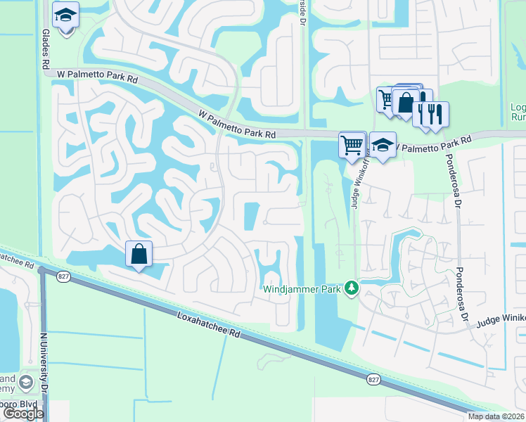 map of restaurants, bars, coffee shops, grocery stores, and more near 12153 Boca Reserve Lane in Boca Raton