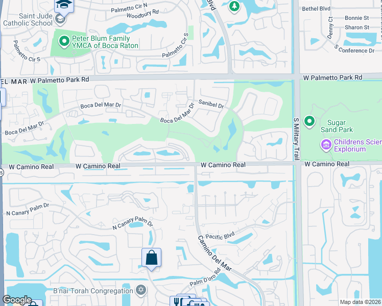 map of restaurants, bars, coffee shops, grocery stores, and more near 6061 Balboa Circle in Boca Raton
