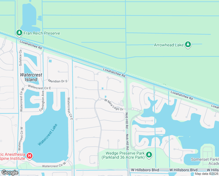 map of restaurants, bars, coffee shops, grocery stores, and more near 10510 Cobalt Court in Parkland