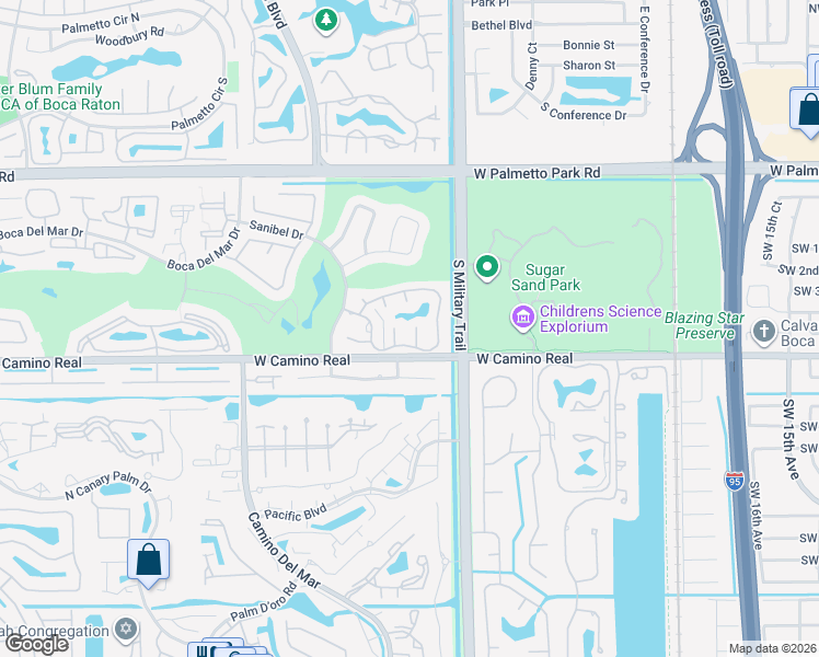 map of restaurants, bars, coffee shops, grocery stores, and more near 22349 Treetop Circle in Boca Raton