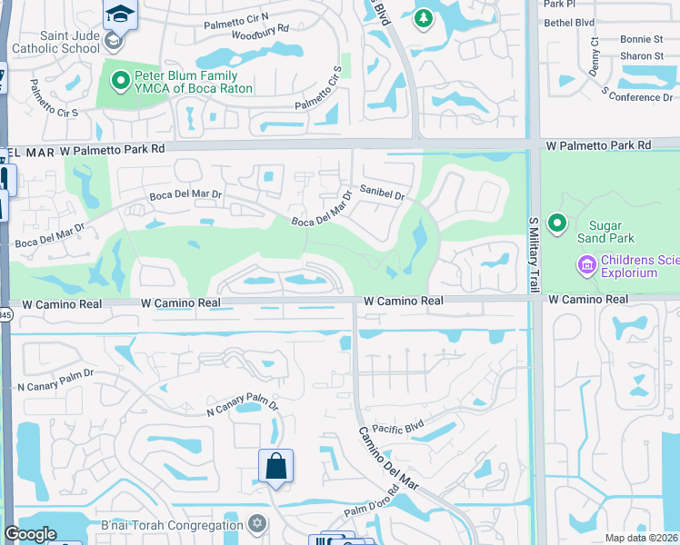 map of restaurants, bars, coffee shops, grocery stores, and more near 6061 Balboa Circle in Boca Raton