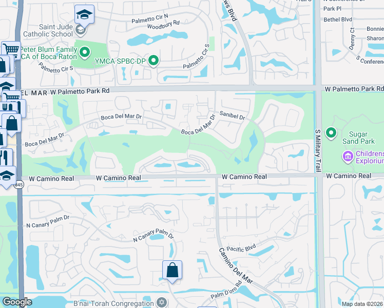map of restaurants, bars, coffee shops, grocery stores, and more near 6097 Balboa Circle in Boca Raton