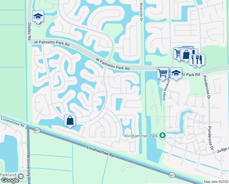 map of restaurants, bars, coffee shops, grocery stores, and more near 12157 Quilting Lane in Boca Raton