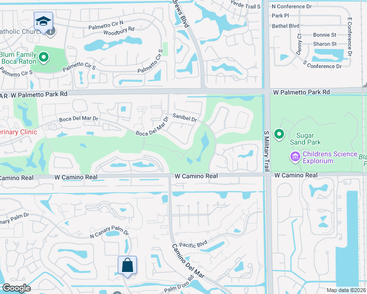 map of restaurants, bars, coffee shops, grocery stores, and more near 5924 Pinebrook Drive in Boca Raton