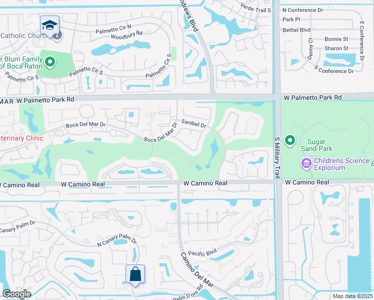 map of restaurants, bars, coffee shops, grocery stores, and more near 5924 Pinebrook Drive in Boca Raton