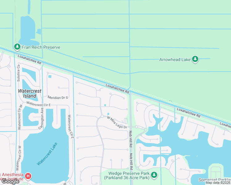 map of restaurants, bars, coffee shops, grocery stores, and more near 10547 Waves Way in Parkland
