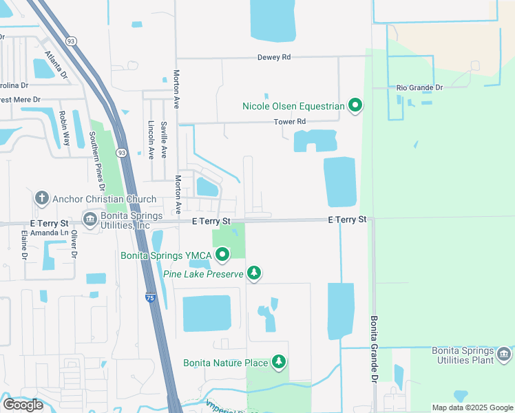 map of restaurants, bars, coffee shops, grocery stores, and more near 12585 East Terry Street in Bonita Springs
