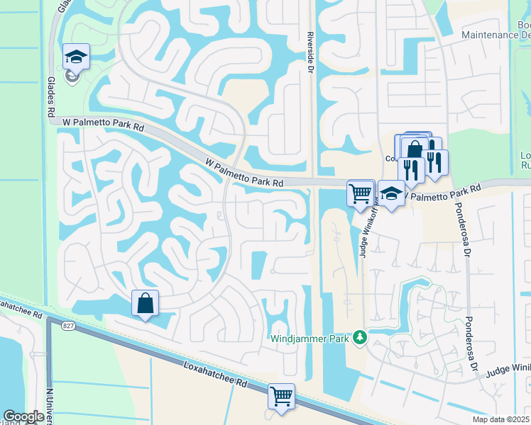 map of restaurants, bars, coffee shops, grocery stores, and more near 22166 Appleton Drive in Boca Raton