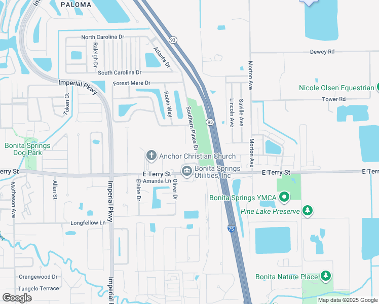 map of restaurants, bars, coffee shops, grocery stores, and more near 11961 Palm Bay Court in Bonita Springs