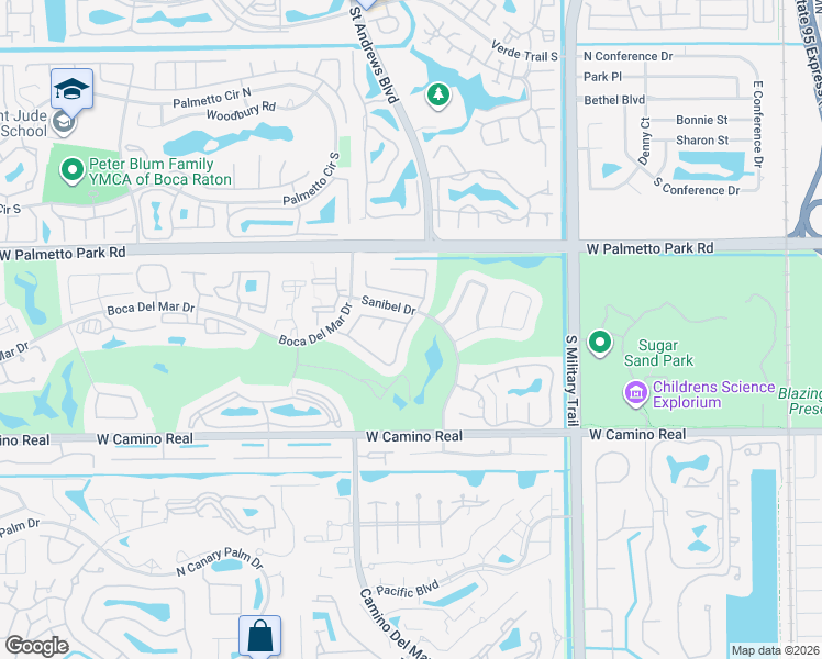 map of restaurants, bars, coffee shops, grocery stores, and more near 5860 Pinebrook Drive in Boca Raton