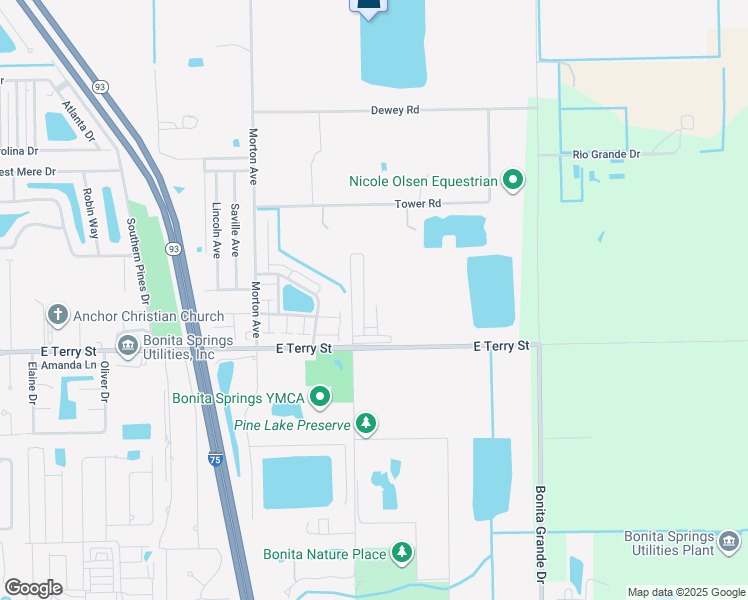 map of restaurants, bars, coffee shops, grocery stores, and more near 12585 East Terry Street in Bonita Springs